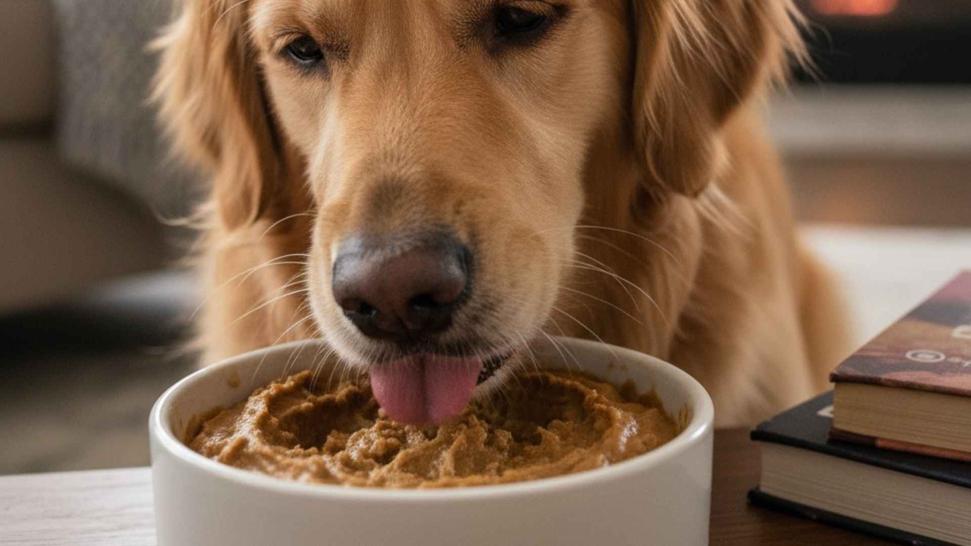 perrito comiendo comida húmeda
